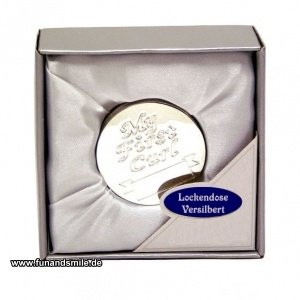 Die silber Dose für die erste Locke mit 