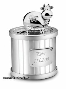 Die silberne Zahndose Kuh