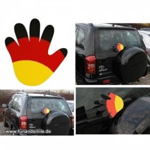 Die winkende Deutschland Heckscheibenwis