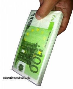 Die witzigen 100 Euro Geldschein Serviet
