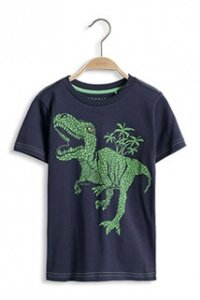 Dino T-Shirt mit Front- und Rücken-Print