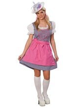 Dirndl Bayern Tracht Damenkostüm blau-we