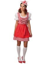Dirndl Bayern Tracht Damenkostüm rot-wei
