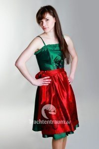 Dirndl Festiva rot-grün