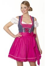Dirndl Trachten Kleid Alpenglühn rosa-bl
