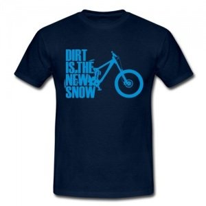 Dirt Is The New Snow Männer T-Shirt von Spreadshirt®, S, Navy