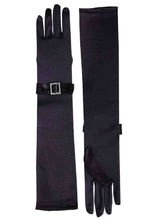 Diva Abend-Handschuhe mit Schleife schwa