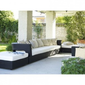 Domino Gartenhocker mit Rückenlehne und 