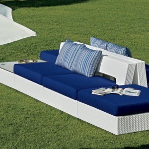 Domino Gartenhocker mit Rückenlehne