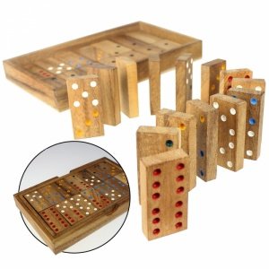 Domino in edler Holzbox