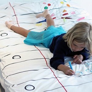Doodle by stitch DIY Bemalbarer Bettbezug
