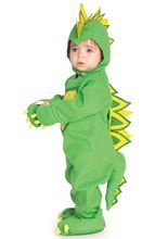 Drache Overall Babykostüm grün-gelb