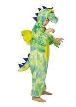 Drache Plüsch-Overall Kinderkostüm grün