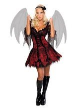 Dreamgirlz Vampir Fee Damen-Kostüm rot-s