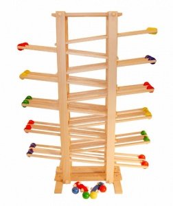 Drewa Doppel-Kugelbahn aus Holz 100 cm
