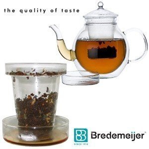 DUO Tee-Filter aus Glas mit Deckel / Abl