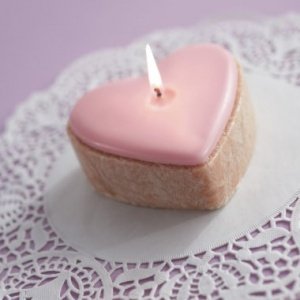 Duftkerze Zimtherz rosa