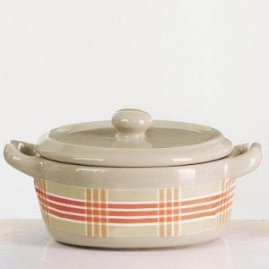 Duftkerze im Keramiktöpfchen beige