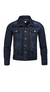 Dunkle Vintage Jeansjacke