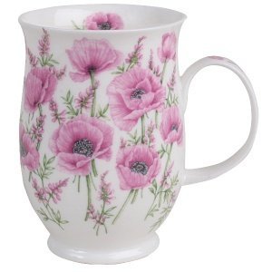 Dunoon-Becher "Mohnblume", Rosa, oval