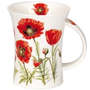 Dunoon-Becher "Poppies", rot