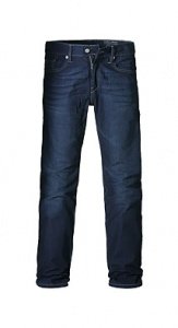 Durchgefärbte Used-Jeans