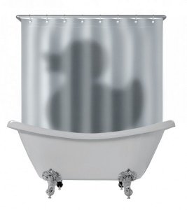 Duschvorhang Schatten der Ente