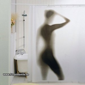 Duschvorhang Silhouette einer nackten Da