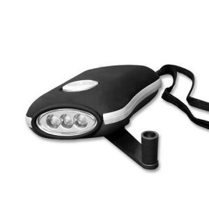 Dynamokurbellampe 3 LED schwarz