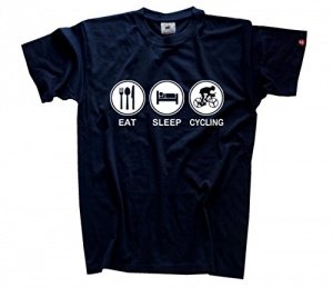 EAT SLEEP CYCLING radfahren T-Shirt