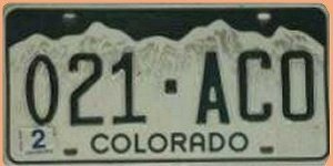 Echt aus den USA Colorado Autokennzeiche