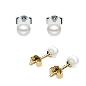 Echte Perlenstecker mit Gravur-Etui