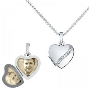 Echtsilber-Halskette *Foto-Medaillon*