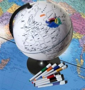 Mal-Globus incl. 8 Boardstifte