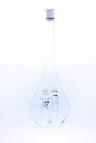 Edelglasflasche Hochzeitspaar