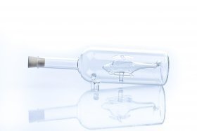 Edelglasflasche Hubschrauber