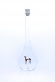 Edelglasflasche Hund