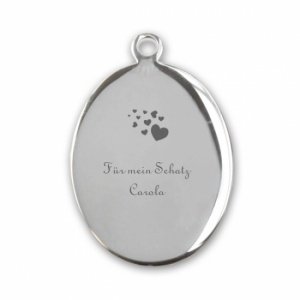 Edelstahl-Anhänger Namensgravur *Oval*