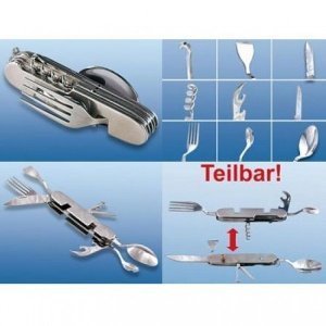 Edelstahl Klapp Besteck 9in1