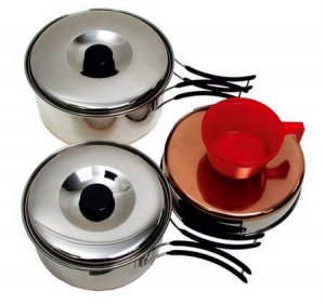 Edelstahl Kochset für 2 Personen