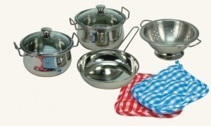 Edelstahl-Kochtopf-Set, 8 Teile, von Bin