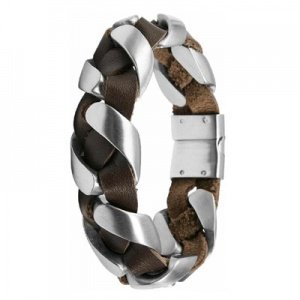 Edelstahl-/ Lederarmband mit Gravur 