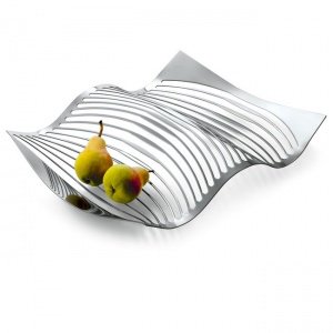 Edelstahl-Obstschale Welle