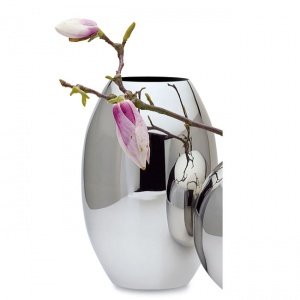 Edelstahl-Vase Orb, hoch