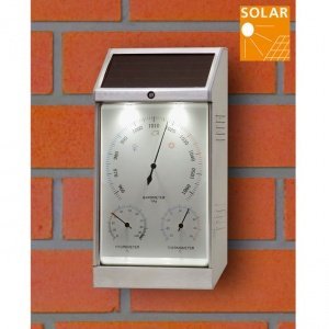 Edelstahl-Wetterstation mit Solar-Beleuc