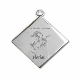 Edelstahlanhänger *Karo Steinbock*