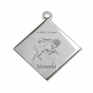 Edelstahlanhänger *Karo Widder*