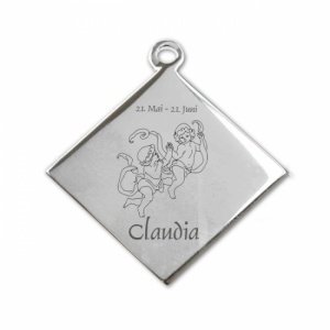 Edelstahlanhänger *Karo Zwilinge*