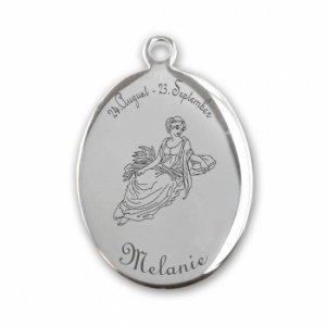 Edelstahlanhänger *Oval Jungfrau*