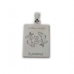 Edelstahlanhänger *Rechteck Fische*